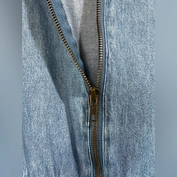 Vintage Eddie Bauer Denim Sleeveless Zip-Up Romper Size S - Picture 6 of 7